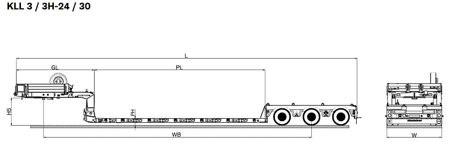 Трал низкорамный LOW LOADER Kassbohrer SLL 3